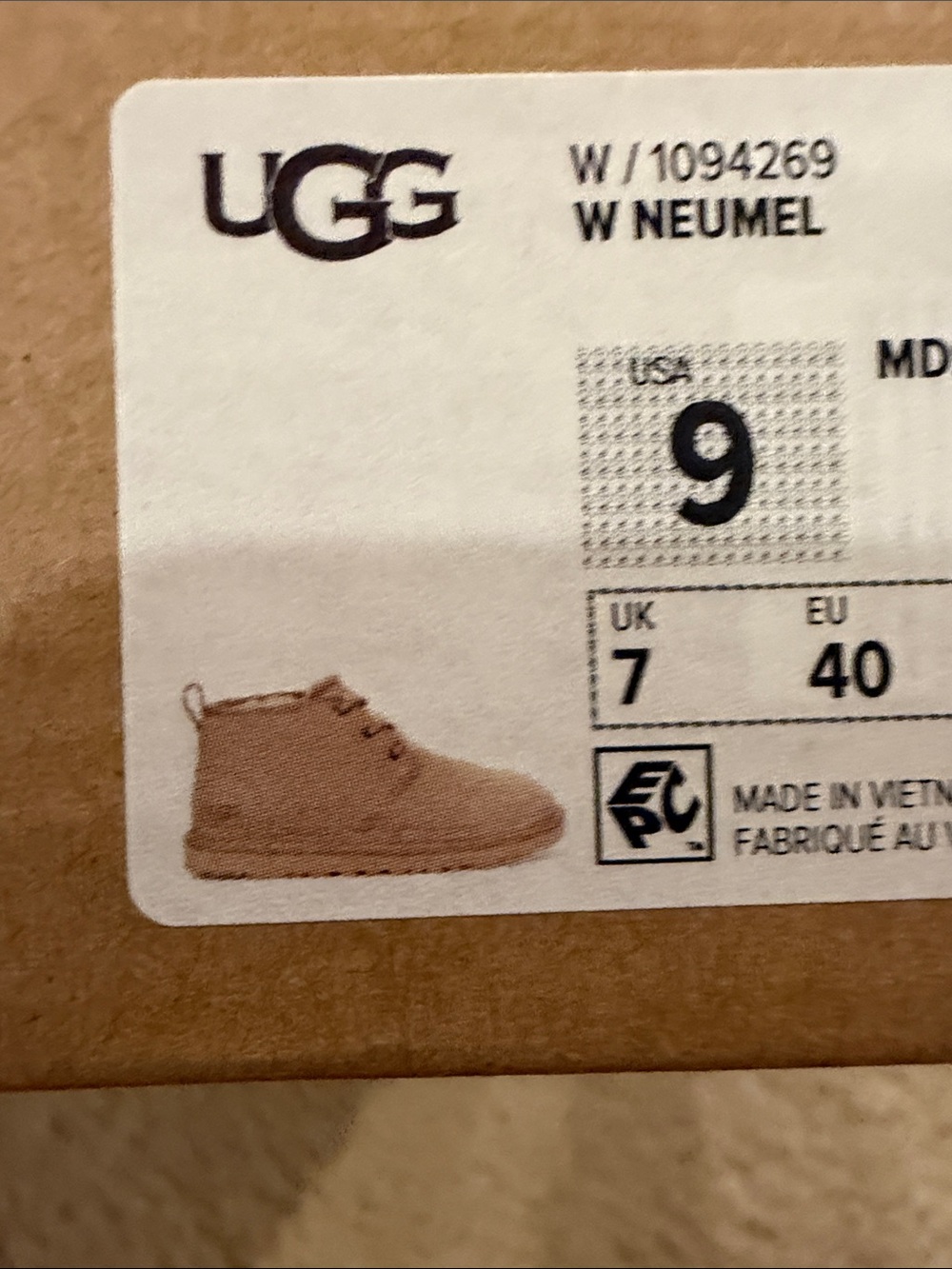 UGG Neumel Ankle Boot light tan